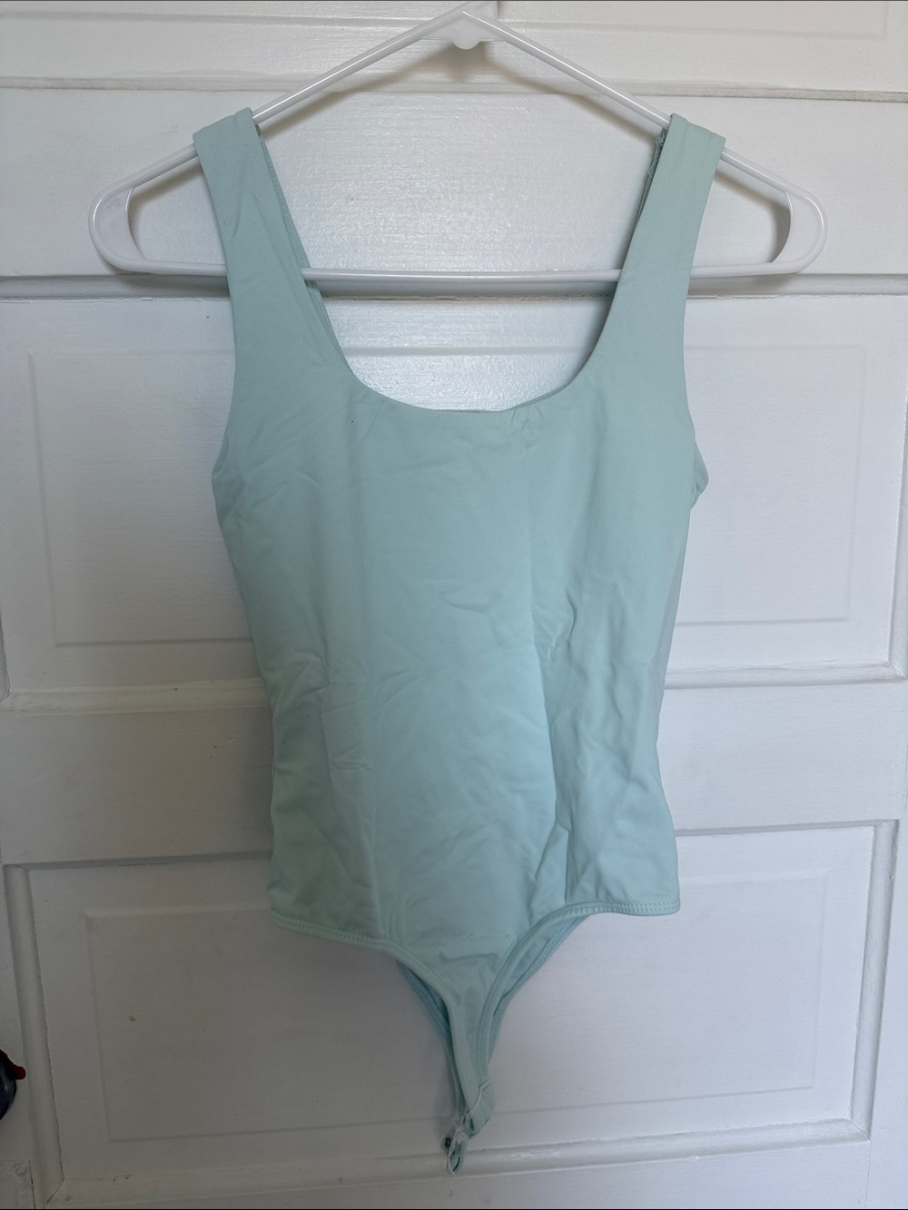 Blue Rain Light Aqua Scoop Neck Bodysuit